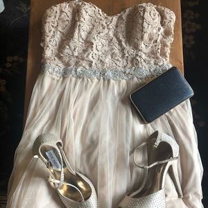 Champagne mini formal dress